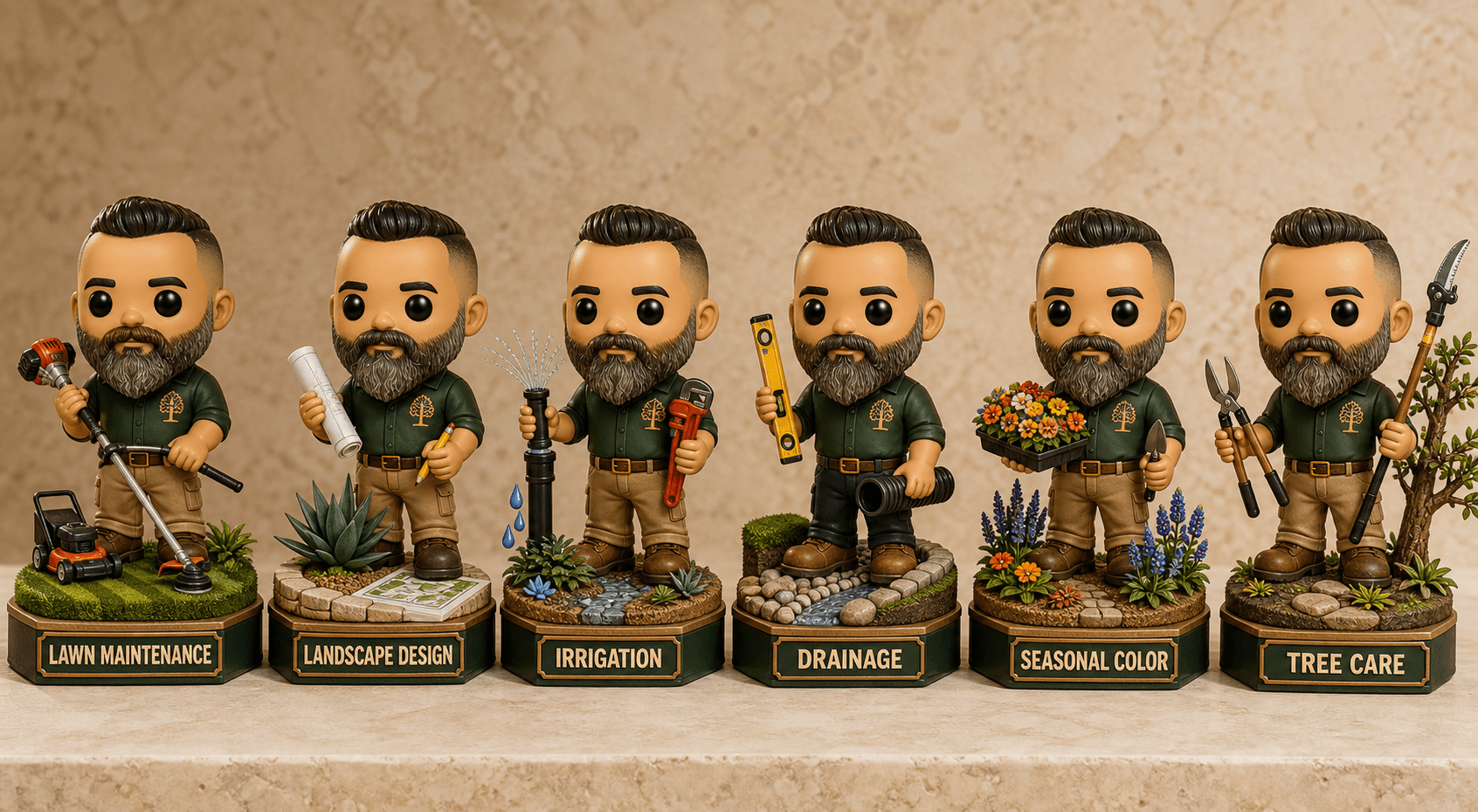 The Ron Collection — collectible figures for all six services