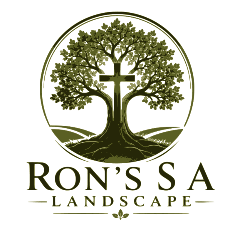 Ron's SA Landscaping logo — Screen Print — 3 Color version